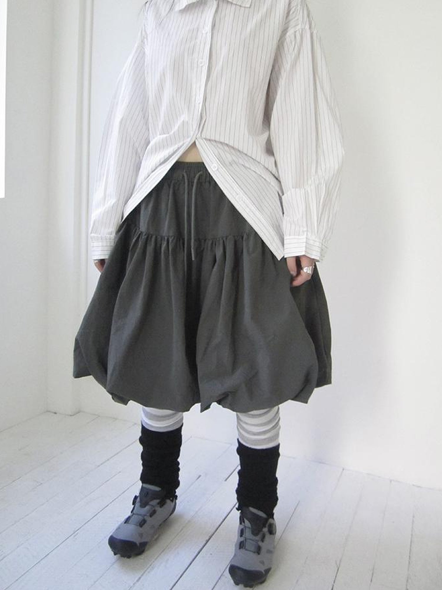 Vintage Puffrock mit Schleife in der Taille 