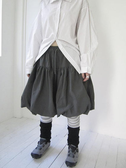 Vintage Puffrock mit Schleife in der Taille 