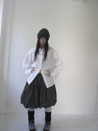 Vintage Puffrock mit Schleife in der Taille 