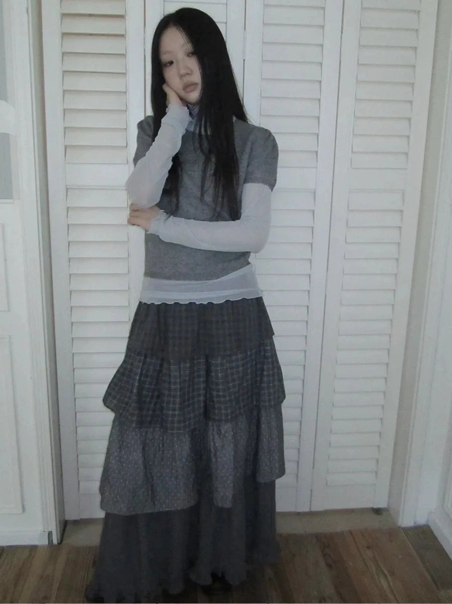 ang project Vintage Button Up Knit Tee Cardigan