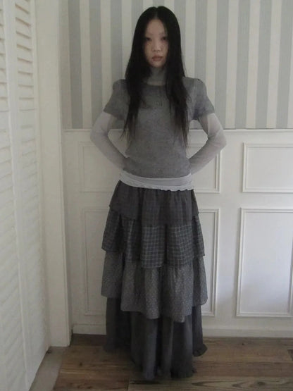 ang project Vintage Button Up Knit Tee Cardigan