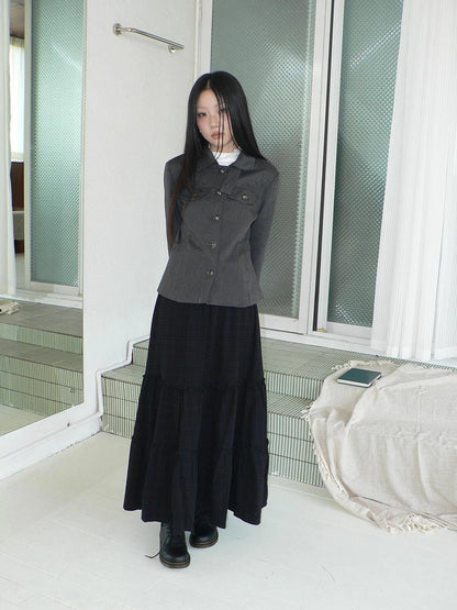 ang project Vintage Button Up Short Work Jacket Jacket