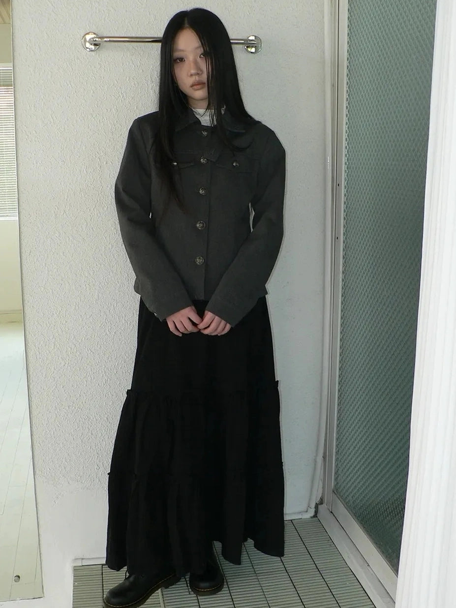 ang project Vintage Button Up Short Work Jacket Jacket