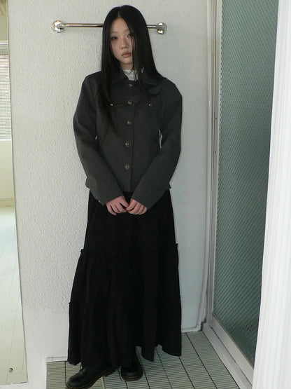 ang project Vintage Button Up Short Work Jacket Jacket