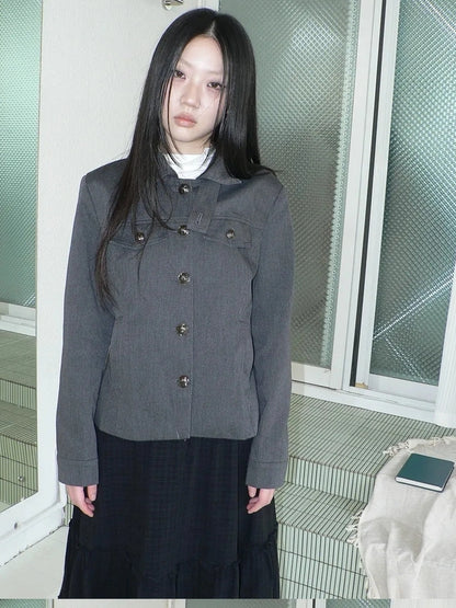 ang project Vintage Button Up Short Work Jacket Jacket