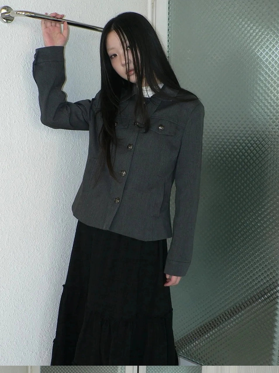 ang project Vintage Button Up Short Work Jacket Jacket