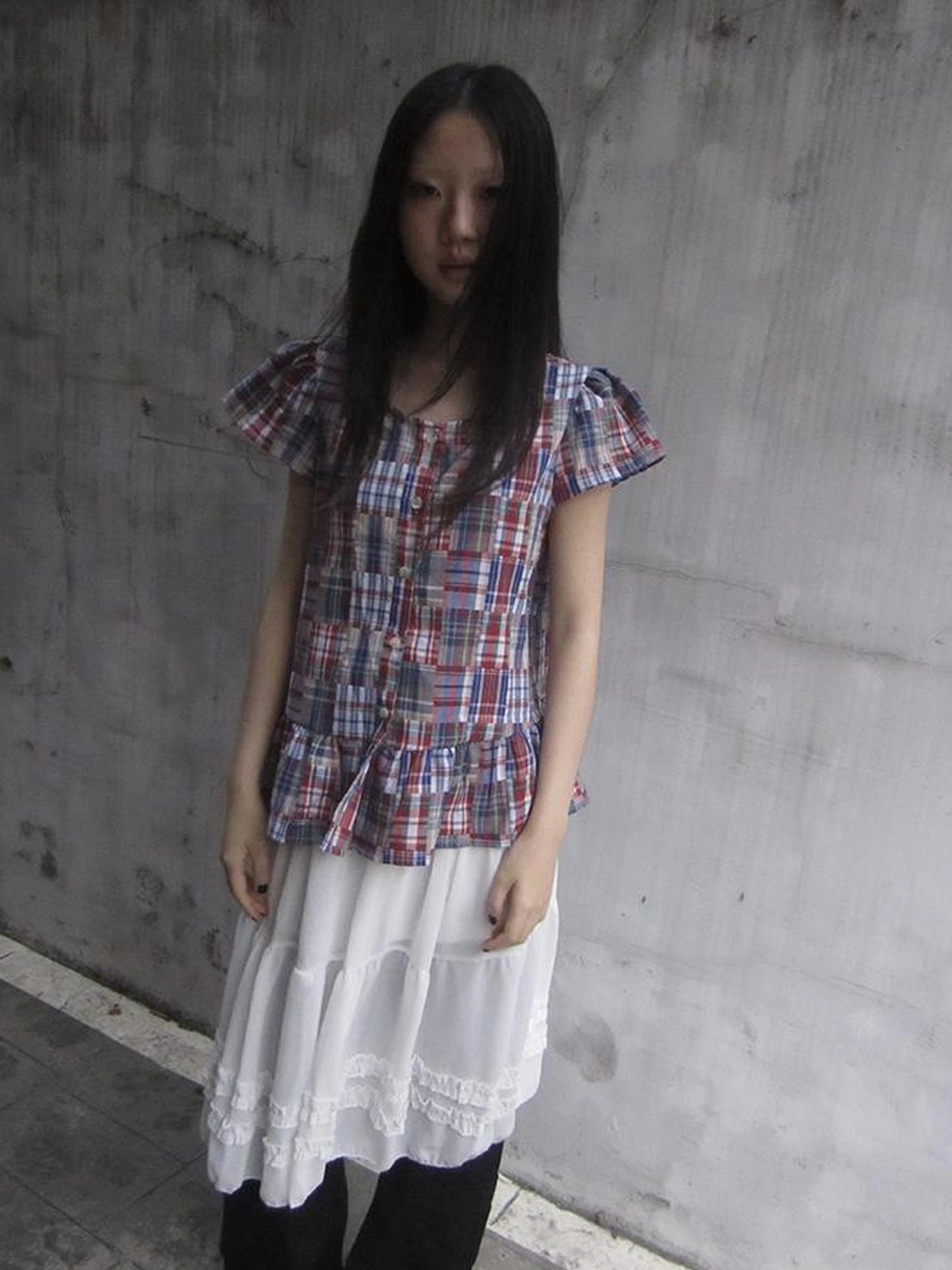 Vintage Checkered Patchwork Quarter Inch Socket Wrench Sleeve Top