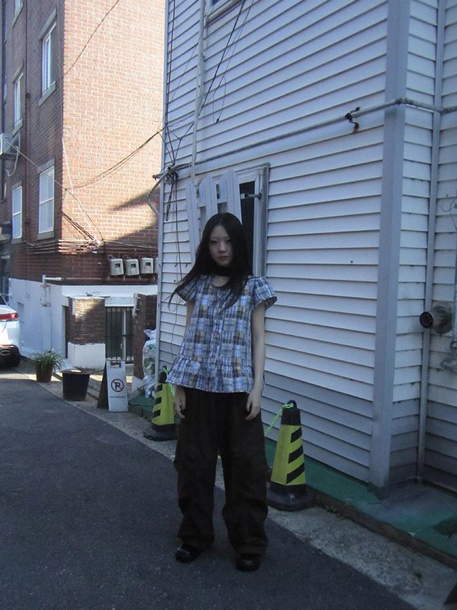 Vintage Checkered Patchwork Quarter Inch Socket Wrench Sleeve Top