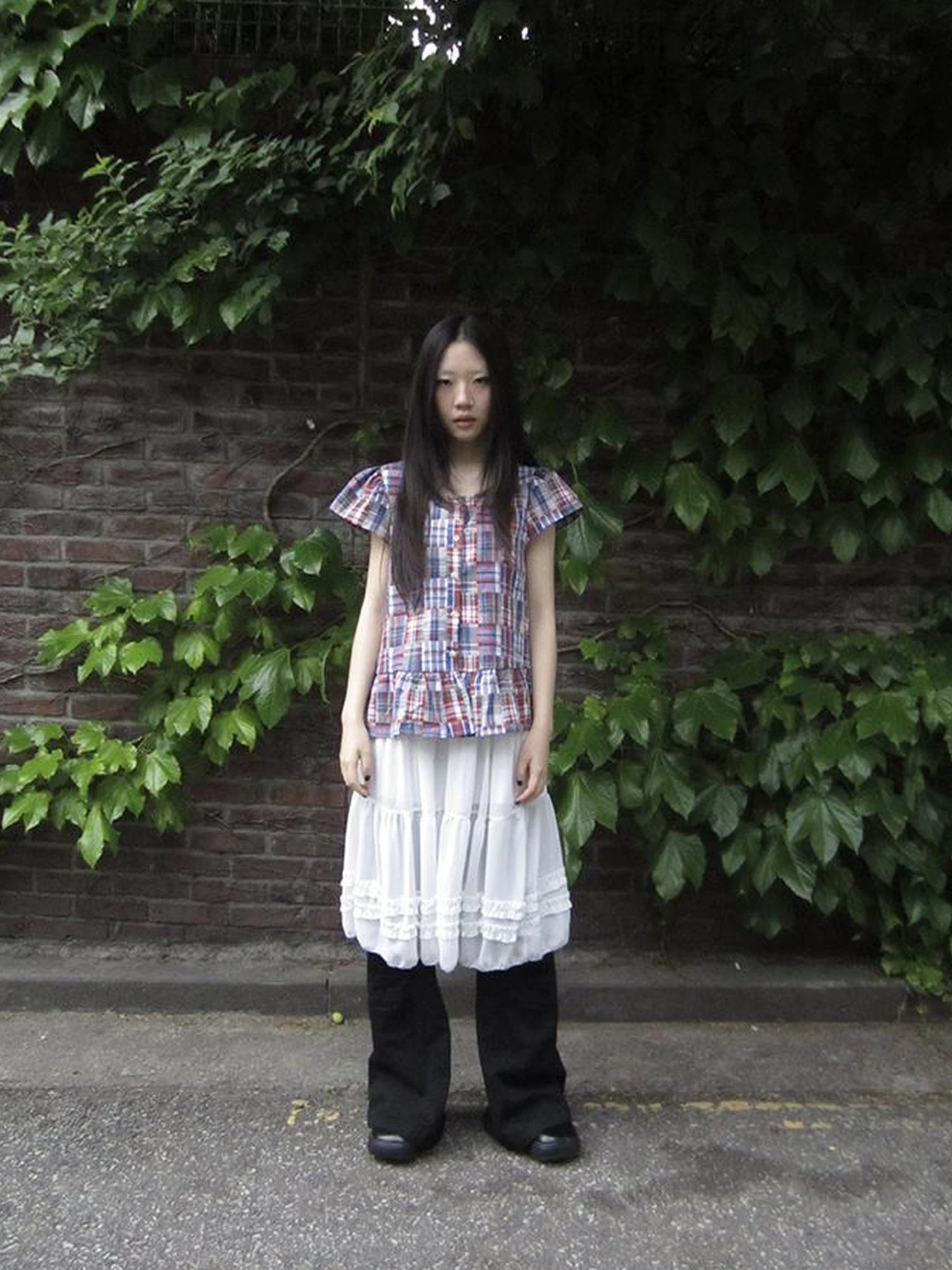 Vintage Checkered Patchwork Quarter Inch Socket Wrench Sleeve Top