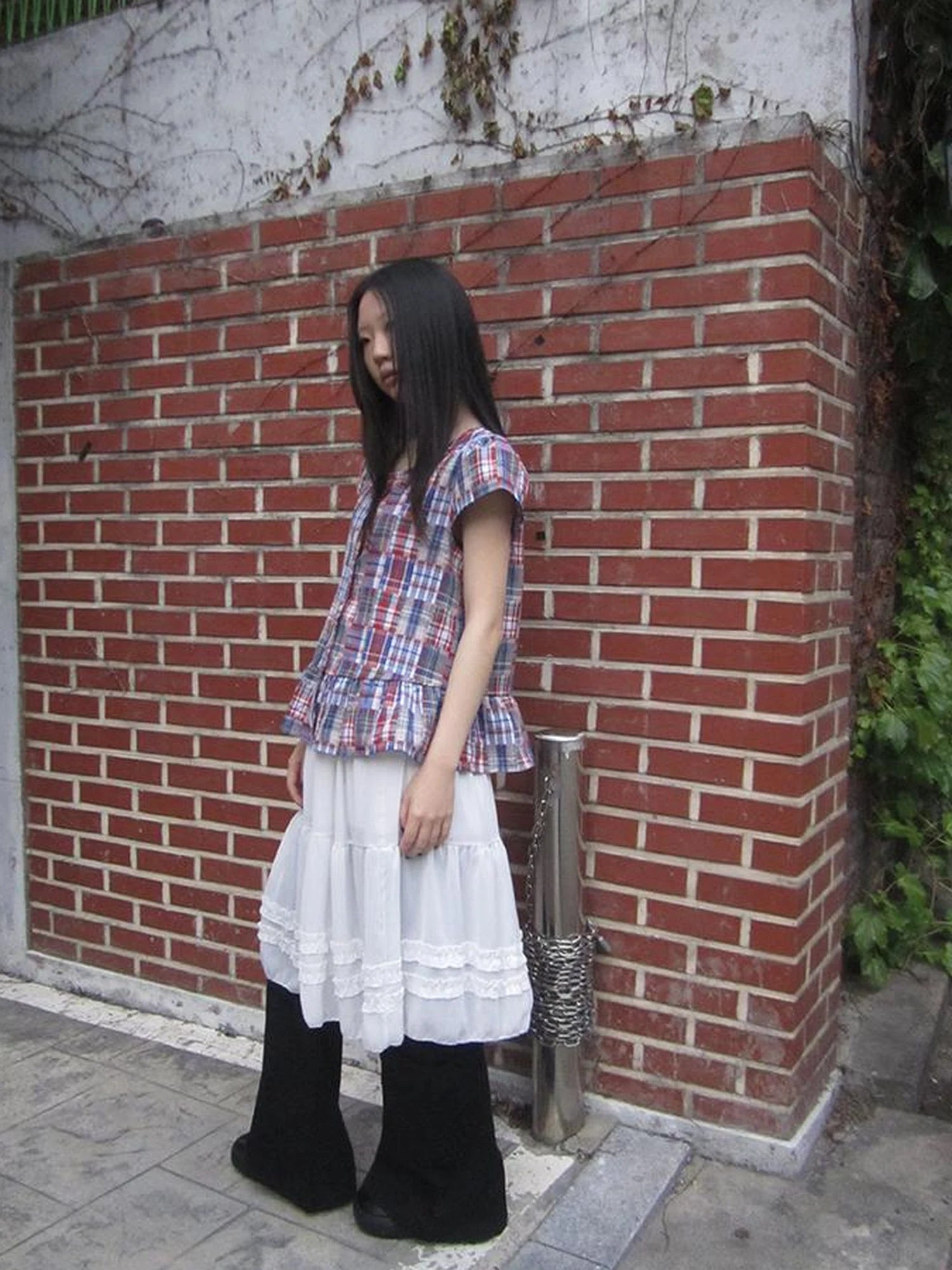 Vintage Checkered Patchwork Quarter Inch Socket Wrench Sleeve Top