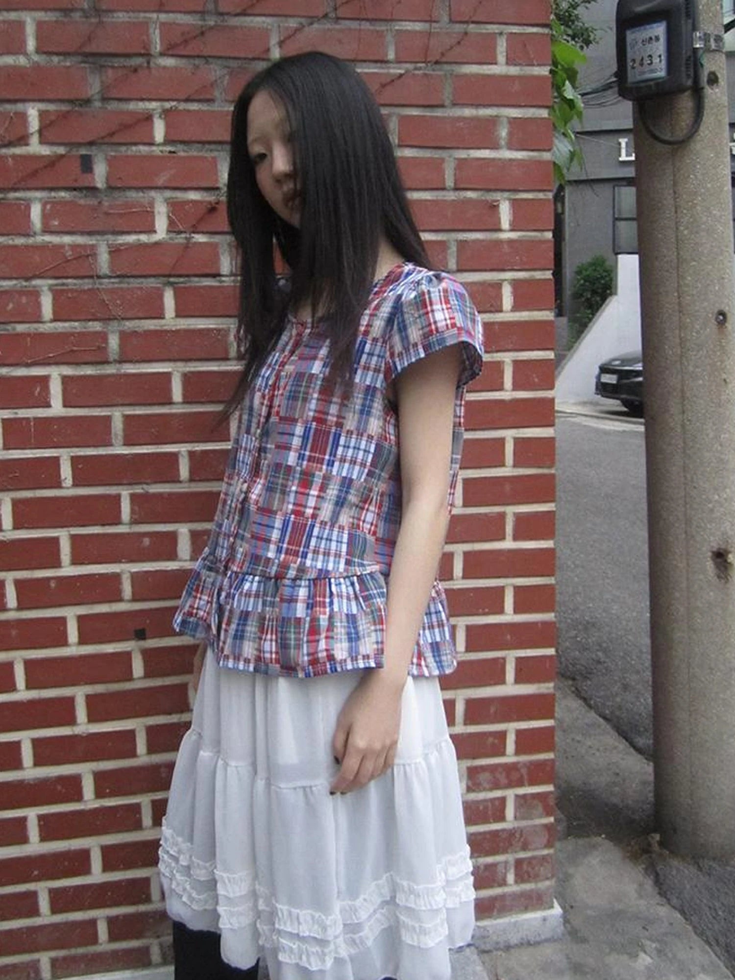 Vintage Checkered Patchwork Quarter Inch Socket Wrench Sleeve Top