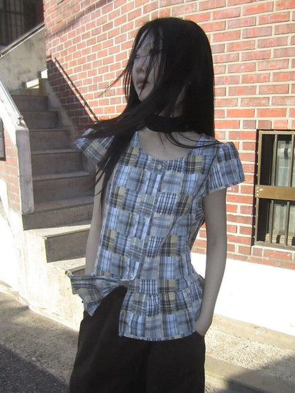 Vintage Checkered Patchwork Quarter Inch Socket Wrench Sleeve Top