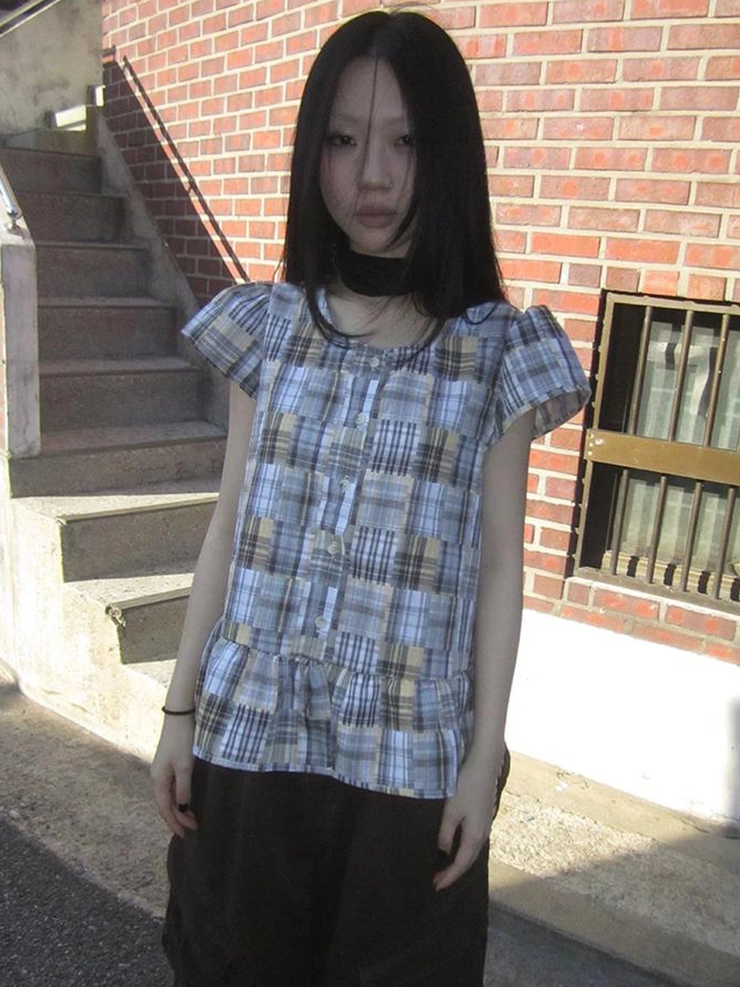 Vintage Checkered Patchwork Quarter Inch Socket Wrench Sleeve Top