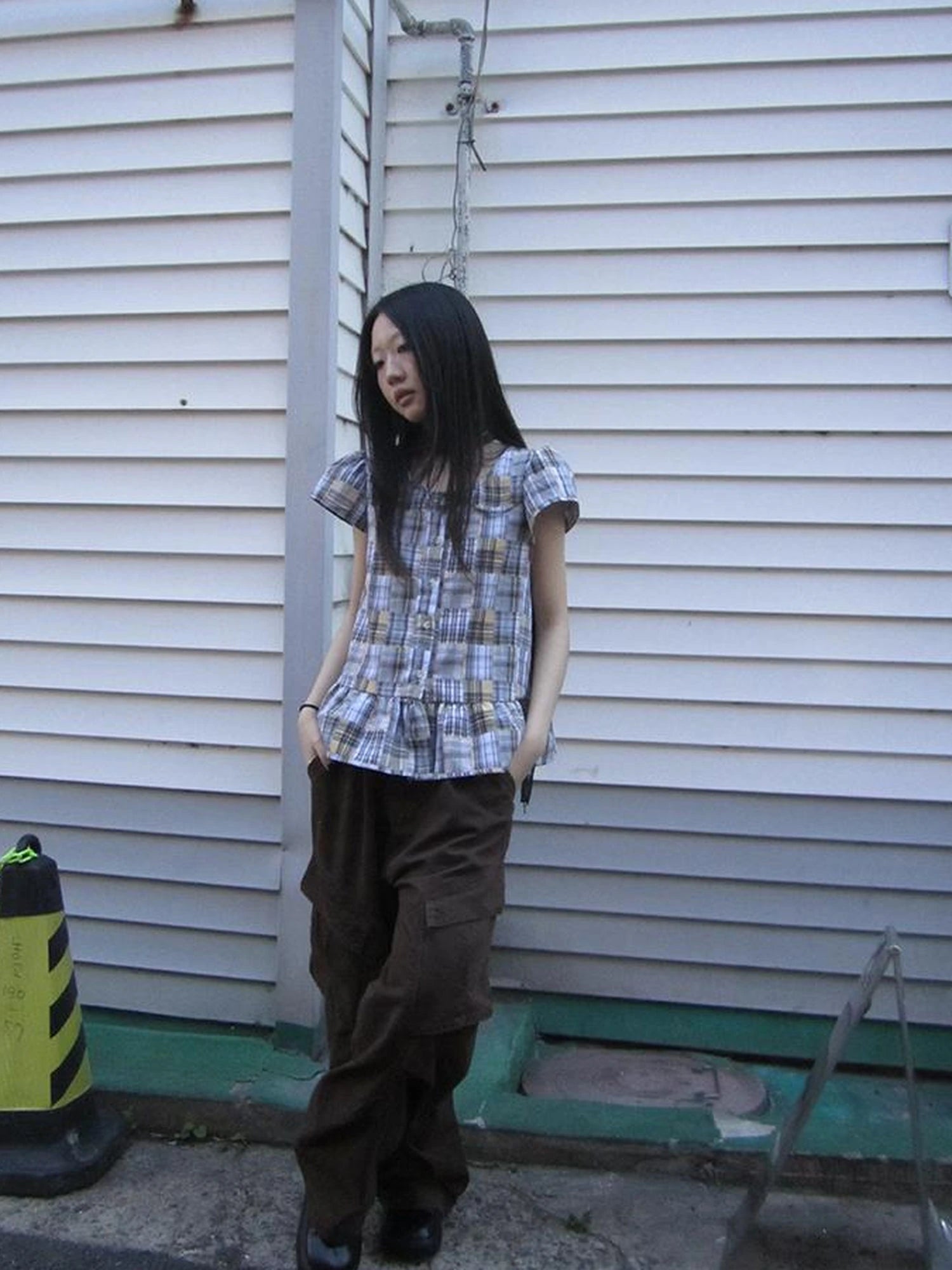 Vintage Checkered Patchwork Quarter Inch Socket Wrench Sleeve Top