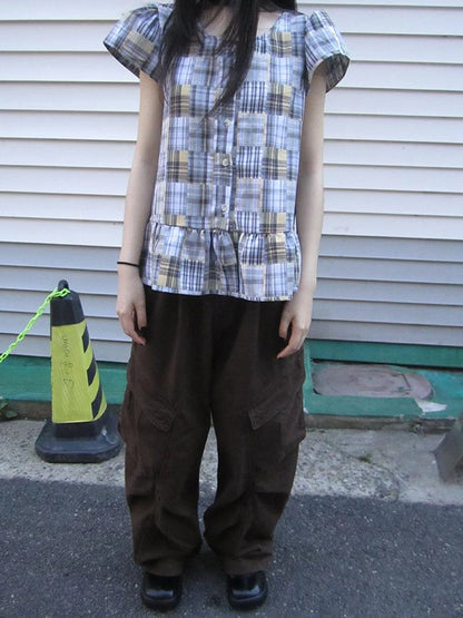 Vintage Checkered Patchwork Quarter Inch Socket Wrench Sleeve Top