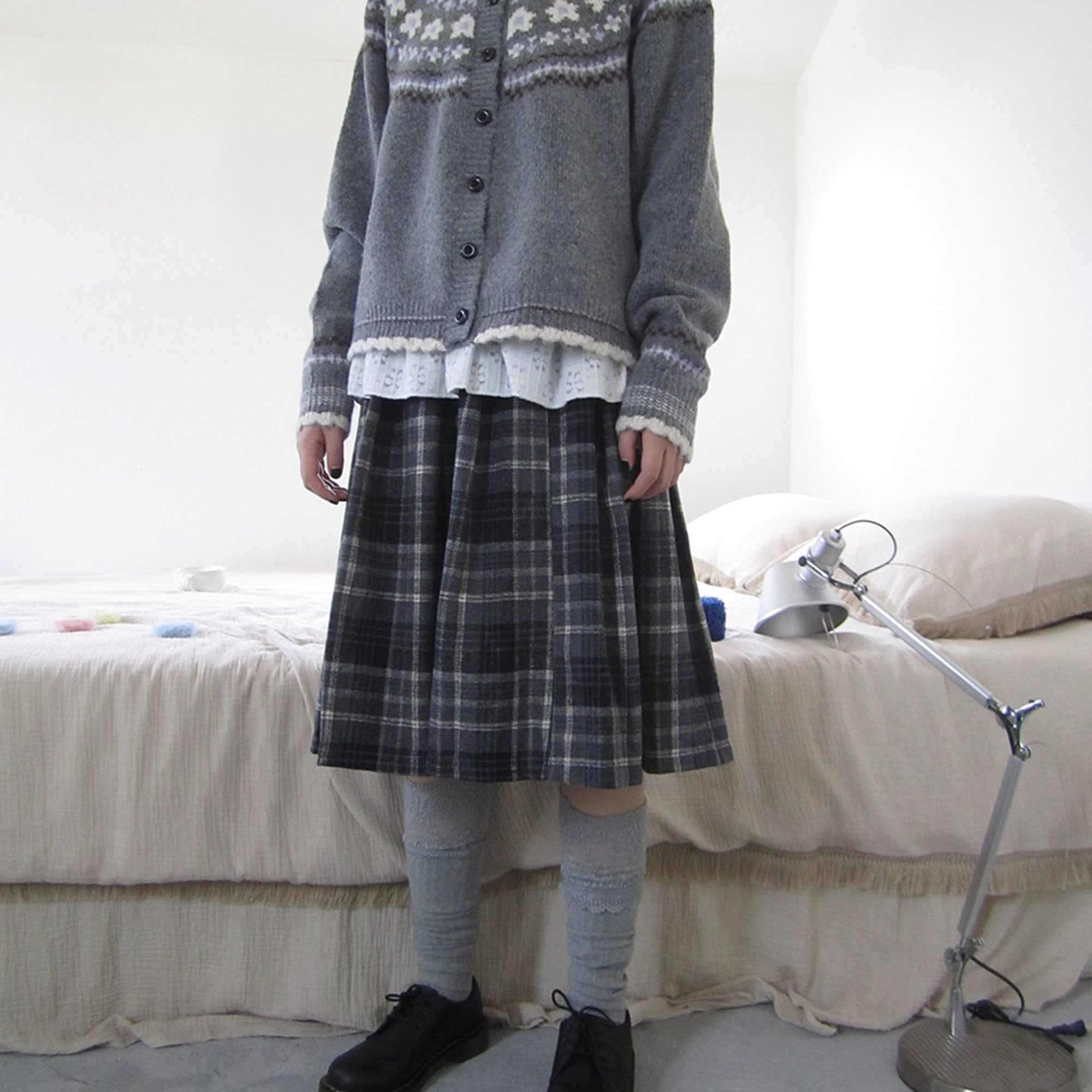 ang_project_Vintage_Checkered_Pleated_Wool_Skirt_MISSTT