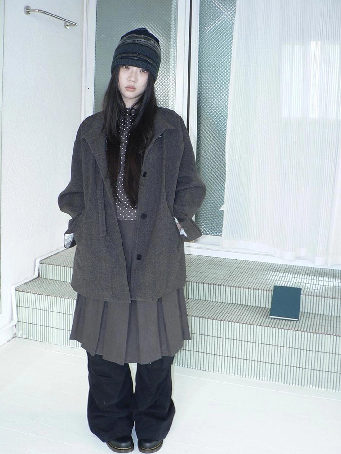 ang project Vintage Collar Single Breasted Wool Coat Jacket