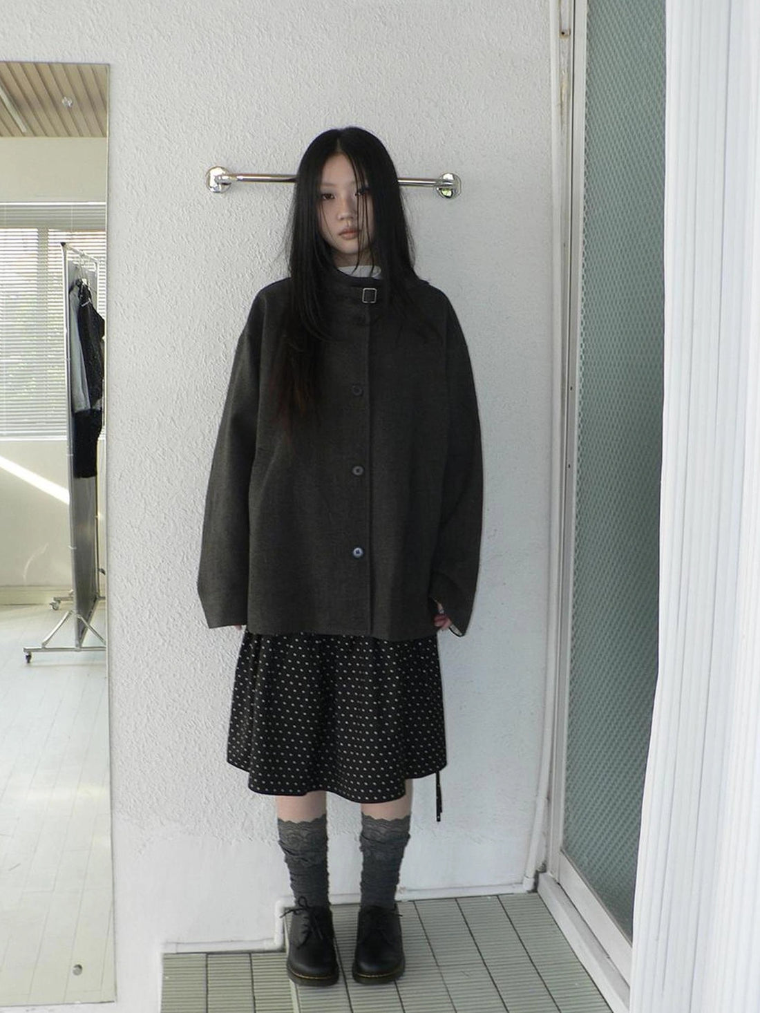 ang project Vintage Collar Single Breasted Wool Coat Jacket