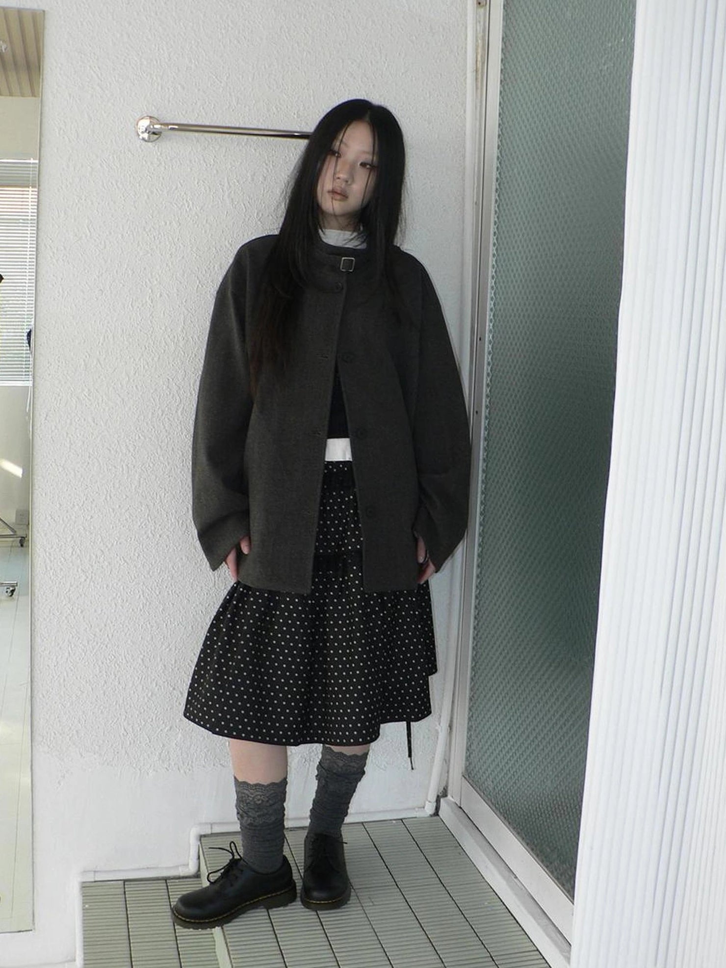 ang project Vintage Collar Single Breasted Wool Coat Jacket