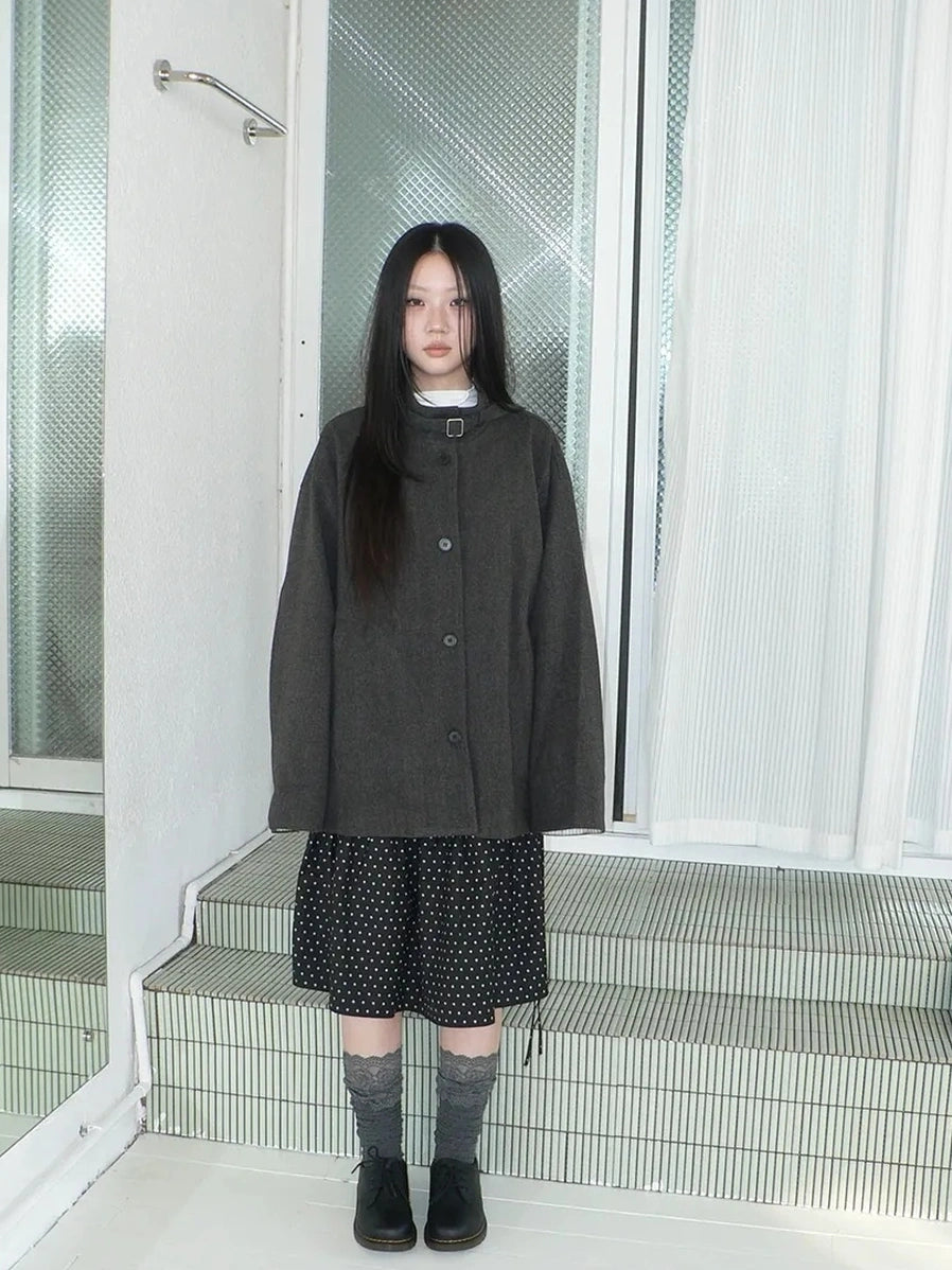 ang project Vintage Collar Single Breasted Wool Coat Jacket