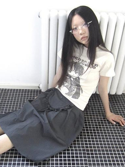 Updateang project Vintage Comic Print Slim Fit T Shirt