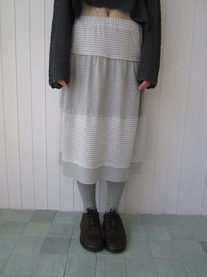 ang project Vintage Contrast Stripe Patchwork Women&