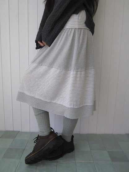 ang project Vintage Contrast Stripe Patchwork Women&