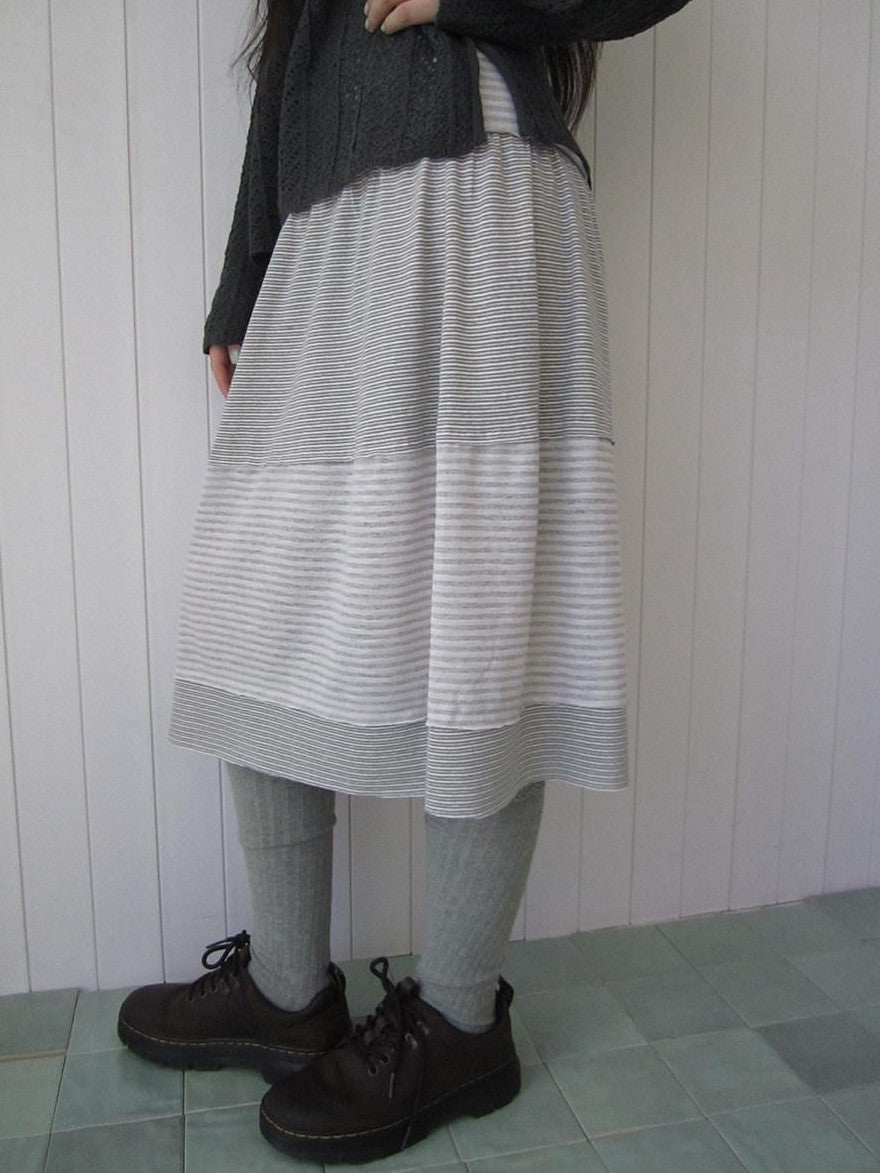 ang project Vintage Contrast Stripe Patchwork Women&