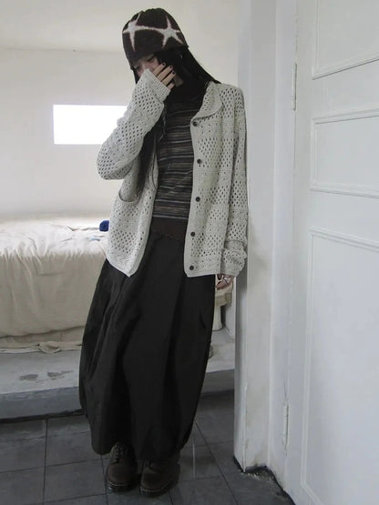 ang project Vintage Crochet Knit Cardigan Cardigan