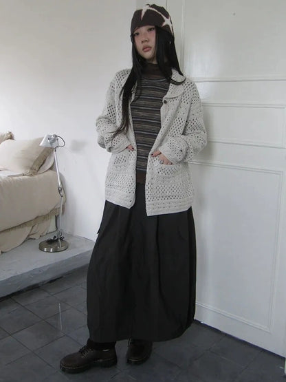 ang project Vintage Crochet Knit Cardigan Cardigan