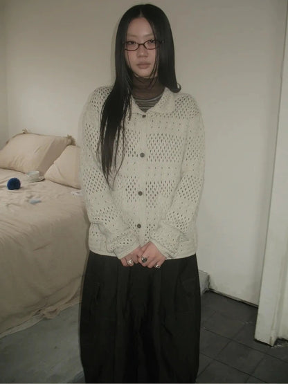 ang project Vintage Crochet Knit Cardigan Cardigan