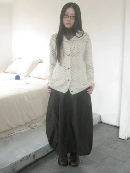 ang project Vintage Crochet Knit Cardigan Cardigan