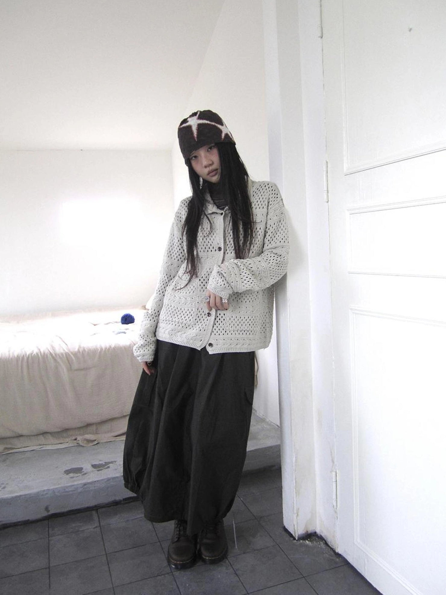 ang project Vintage Crochet Knit Cardigan Cardigan