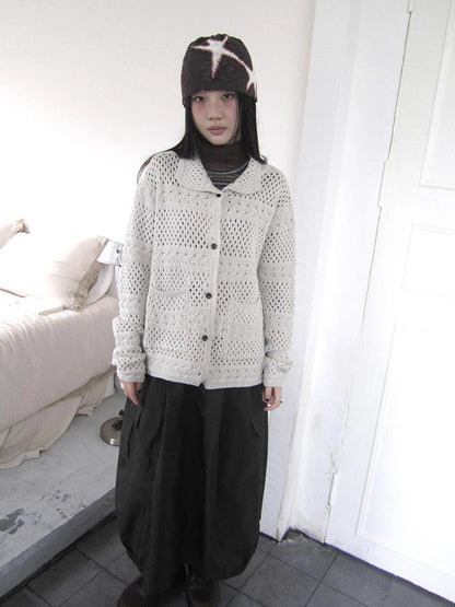 ang project Vintage Crochet Knit Cardigan Cardigan