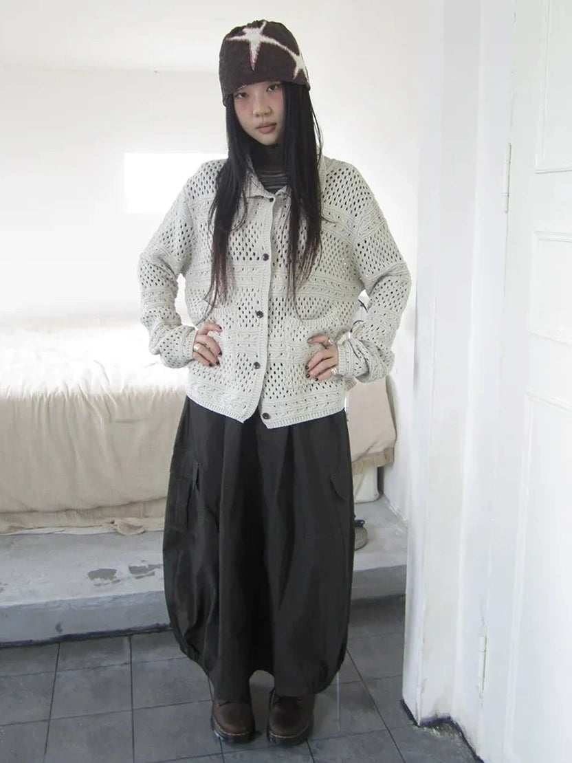 ang project Vintage Crochet Knit Cardigan Cardigan