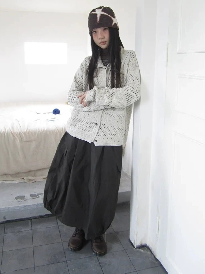 ang project Vintage Crochet Knit Cardigan Cardigan