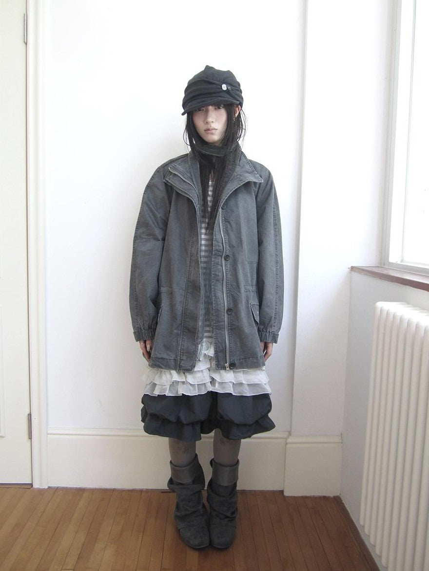 ang project Vintage Distressed Embroidered Drawstring Waist Women&