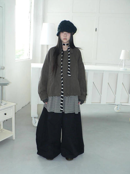 ang project Vintage Double Breasted Cropped Work Jacket Jacket