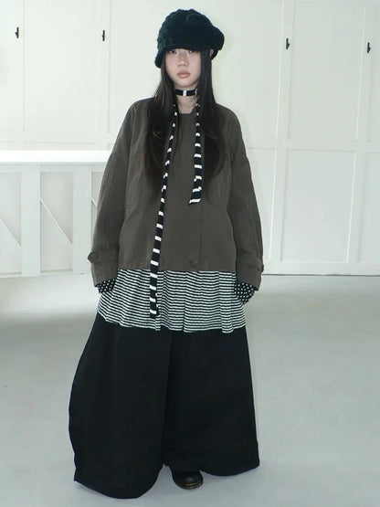 ang project Vintage Double Breasted Cropped Work Jacket Jacket