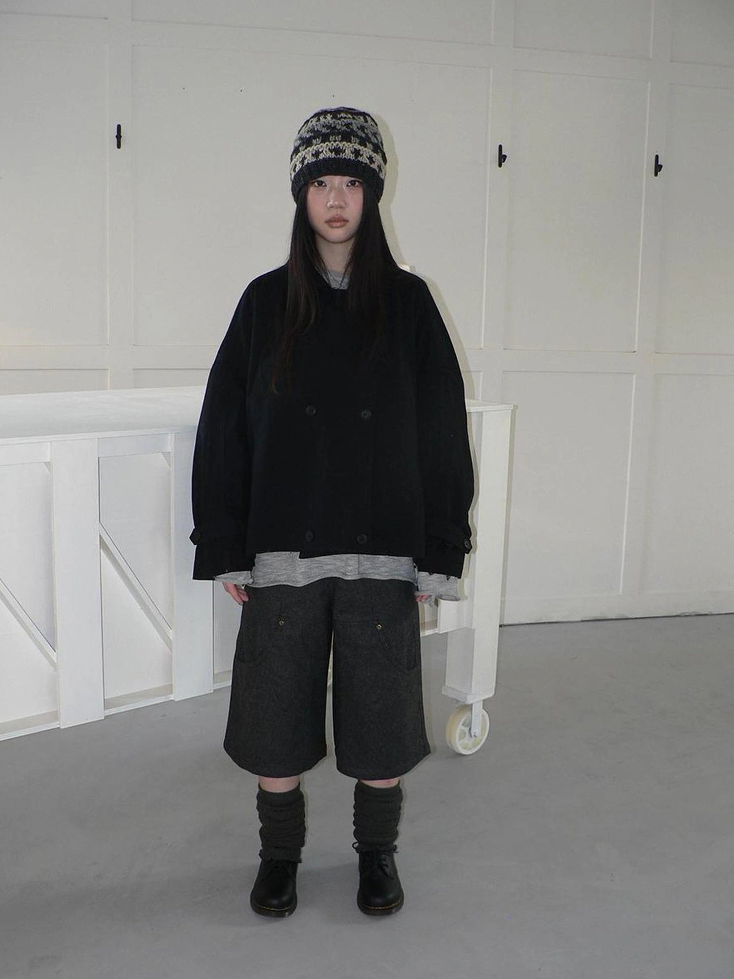 ang project Vintage Double Breasted Cropped Work Jacket Jacket