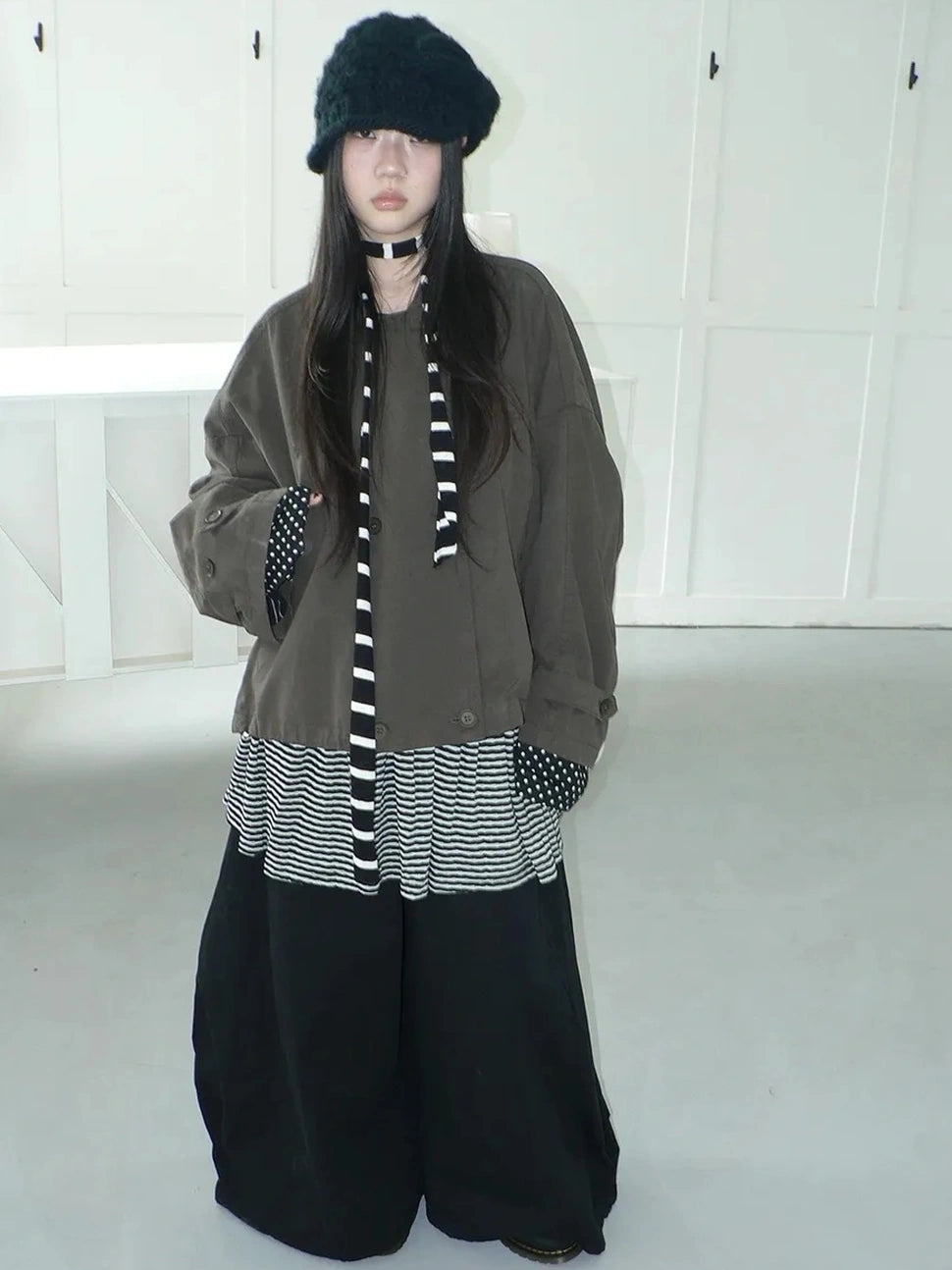 ang project Vintage Double Breasted Cropped Work Jacket Jacket