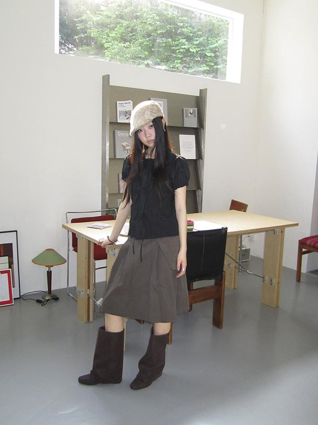 ang project Vintage Embroidery Doll Collar Short Sleeve Shirt