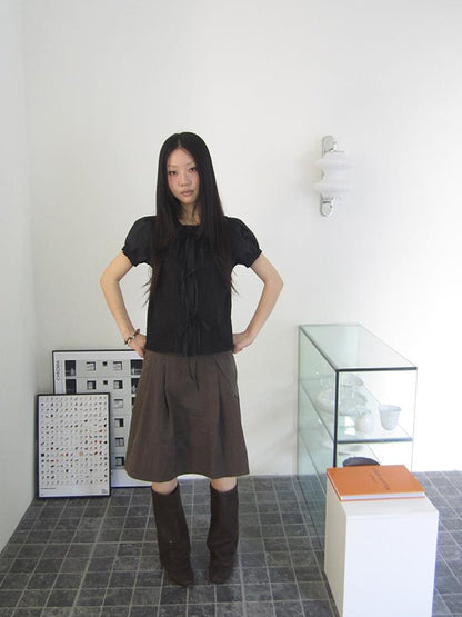 ang project Vintage Embroidery Doll Collar Short Sleeve Shirt