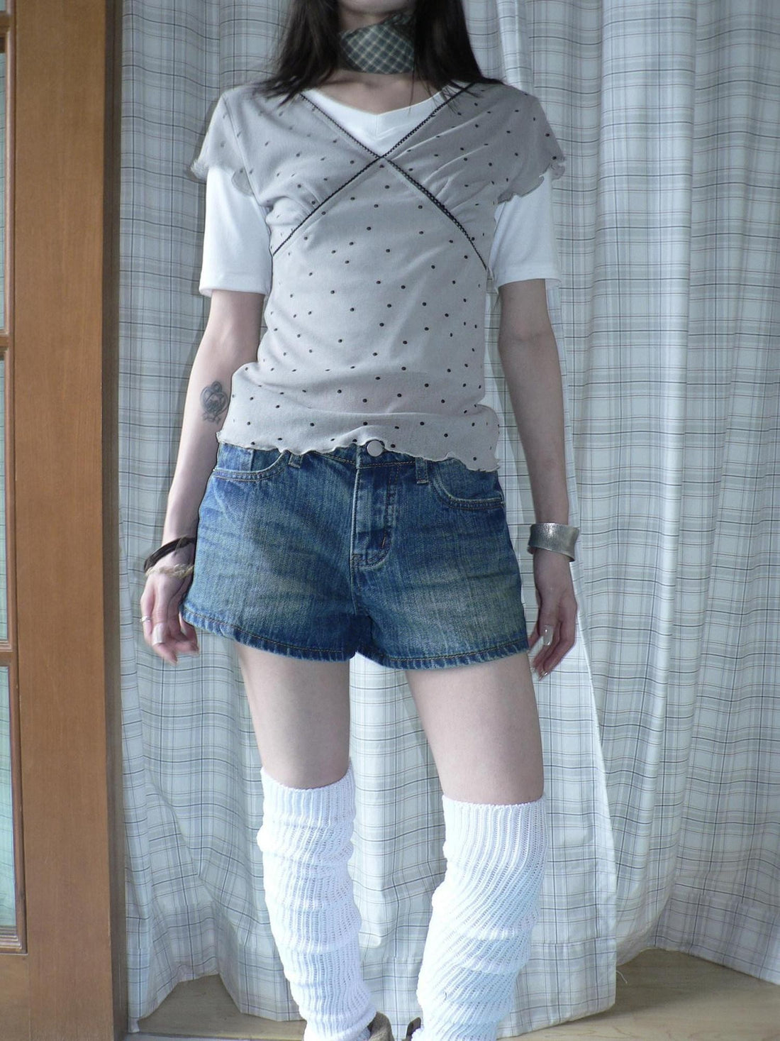 ang project Vintage Faded Distressed Stonewash Slimming Low Rise Women&