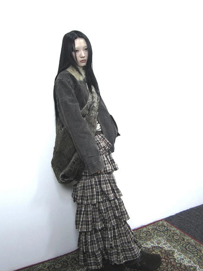 Vintage Faux Fur Shoulder Bag Large Capacity Fluffy Crossbody