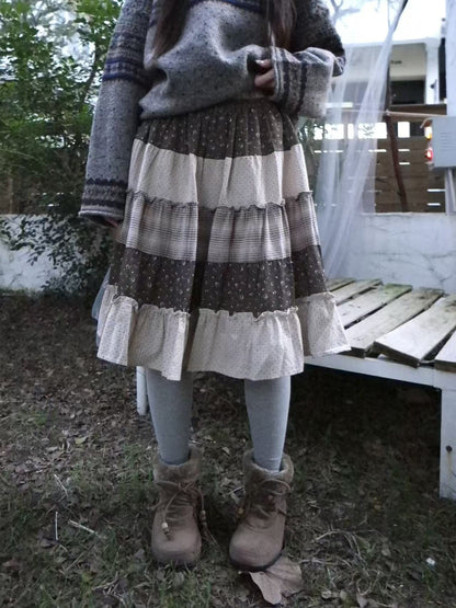 ang_project_Vintage_Floral_Plaid_Patchwork_Loose_Umbrella_Women&