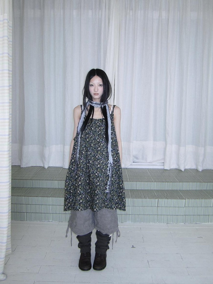 ang project Vintage Floral Sleeveless Layered Loose A Line Women&