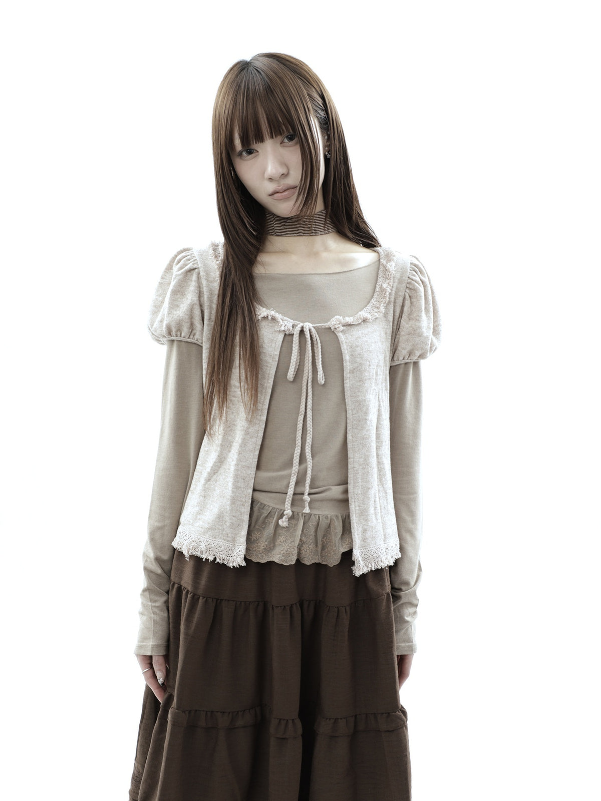 ang_project_Vintage_Fringe_Lace_Trim_Spliced_Two_Piece_Women&