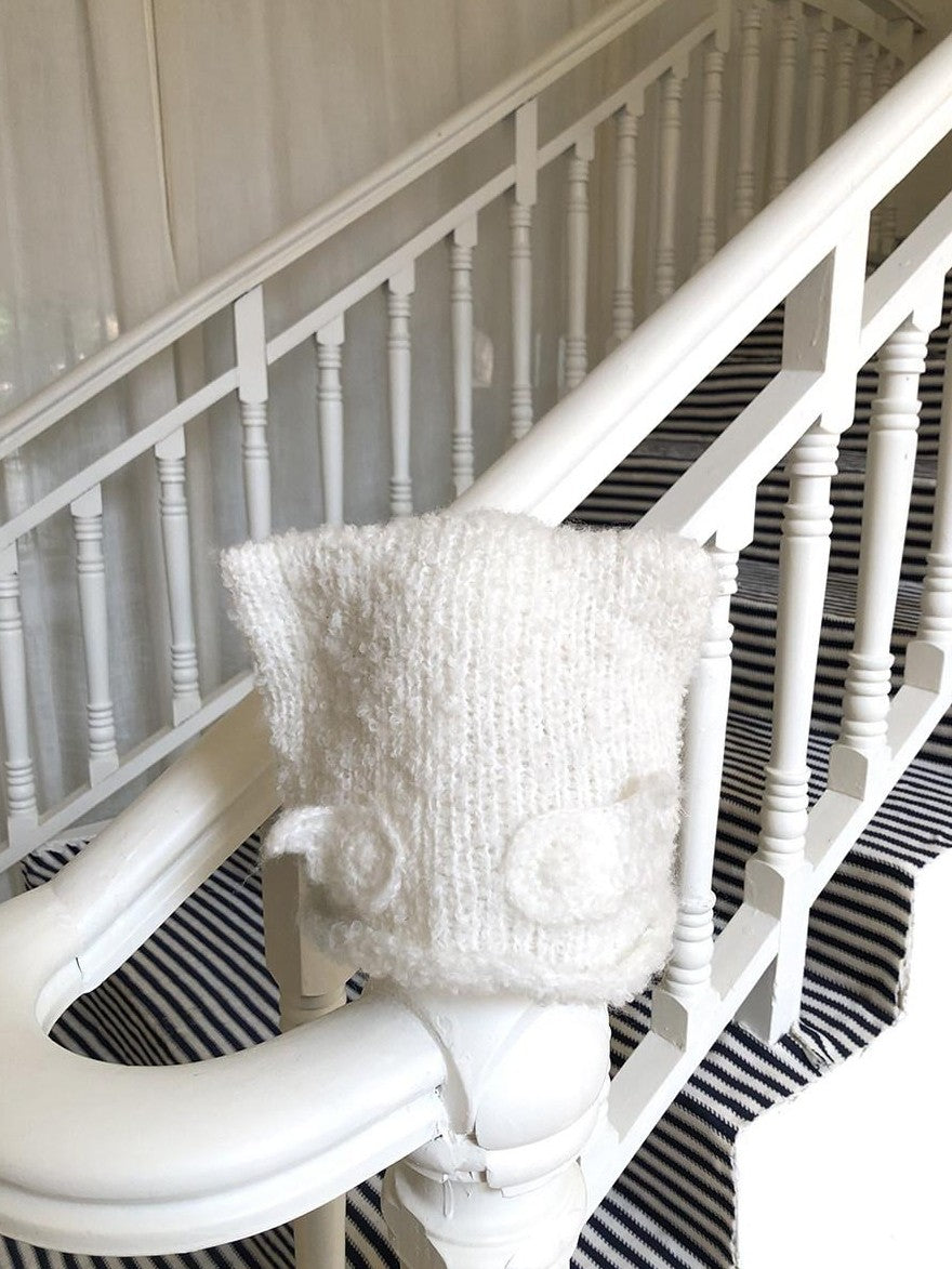 ang project Vintage Handknit Small Wing Cat Ear Women&
