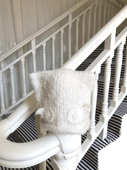 ang project Vintage Handknit Small Wing Cat Ear Women&